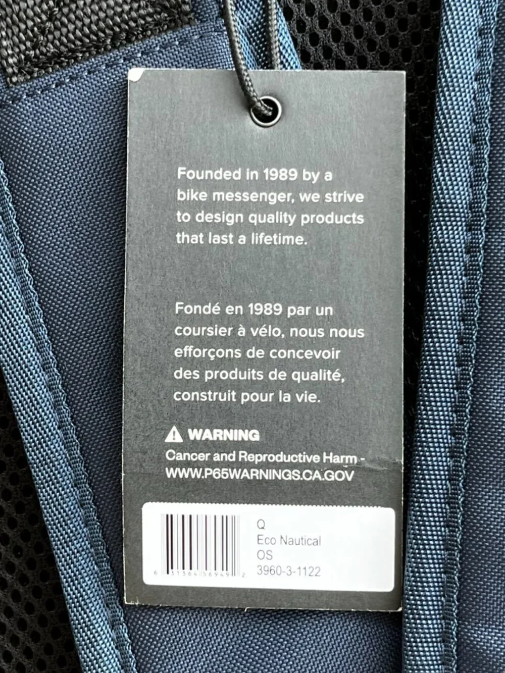 TIMBUK2 ECO NAUTICAL PARKSIDE LAPTOP BACKPACK NEW